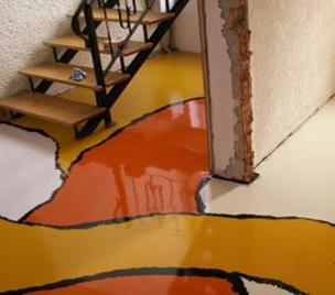 Dekorative Fuߟbodenbeschichtung